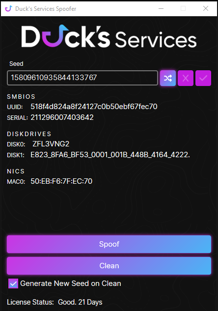Duck's Spoofer