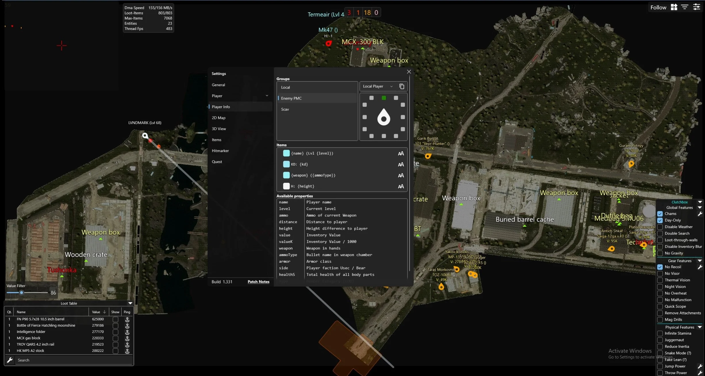 EFT Clutch Radar [DMA]
